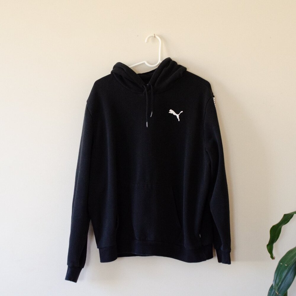 Puma Men's Hoodie in Black and White - Picture 4 of 5